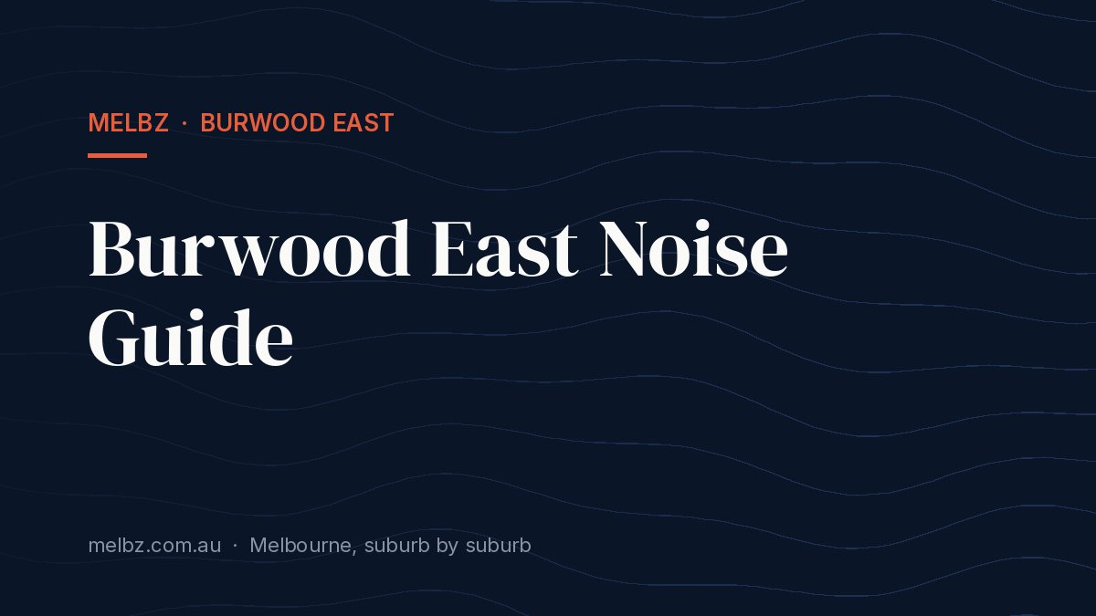 Title card: Burwood East Noise Guide