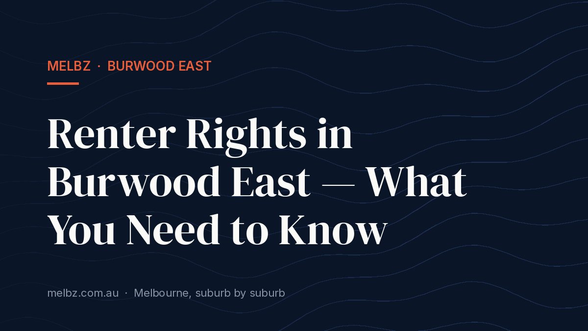 Title card: Renter Rights in Burwood East — What You Need to Know