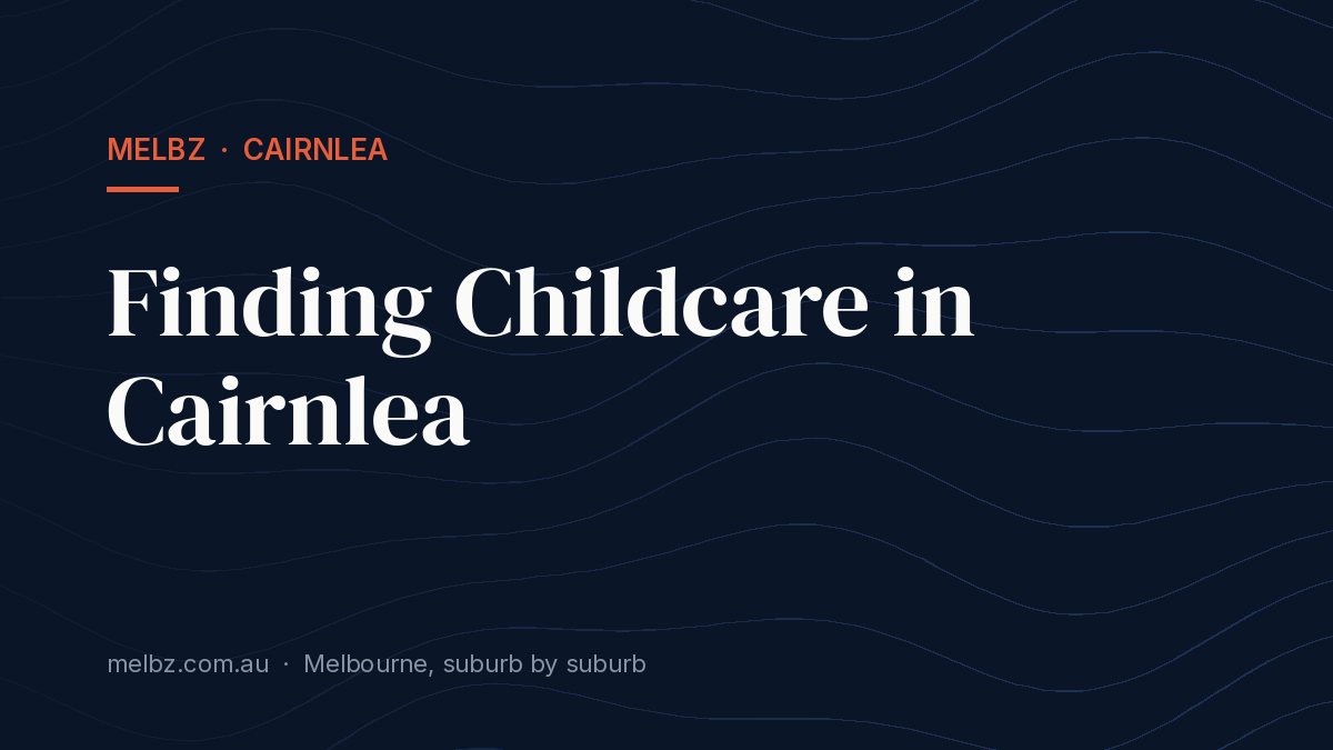 Title card: Finding Childcare in Cairnlea