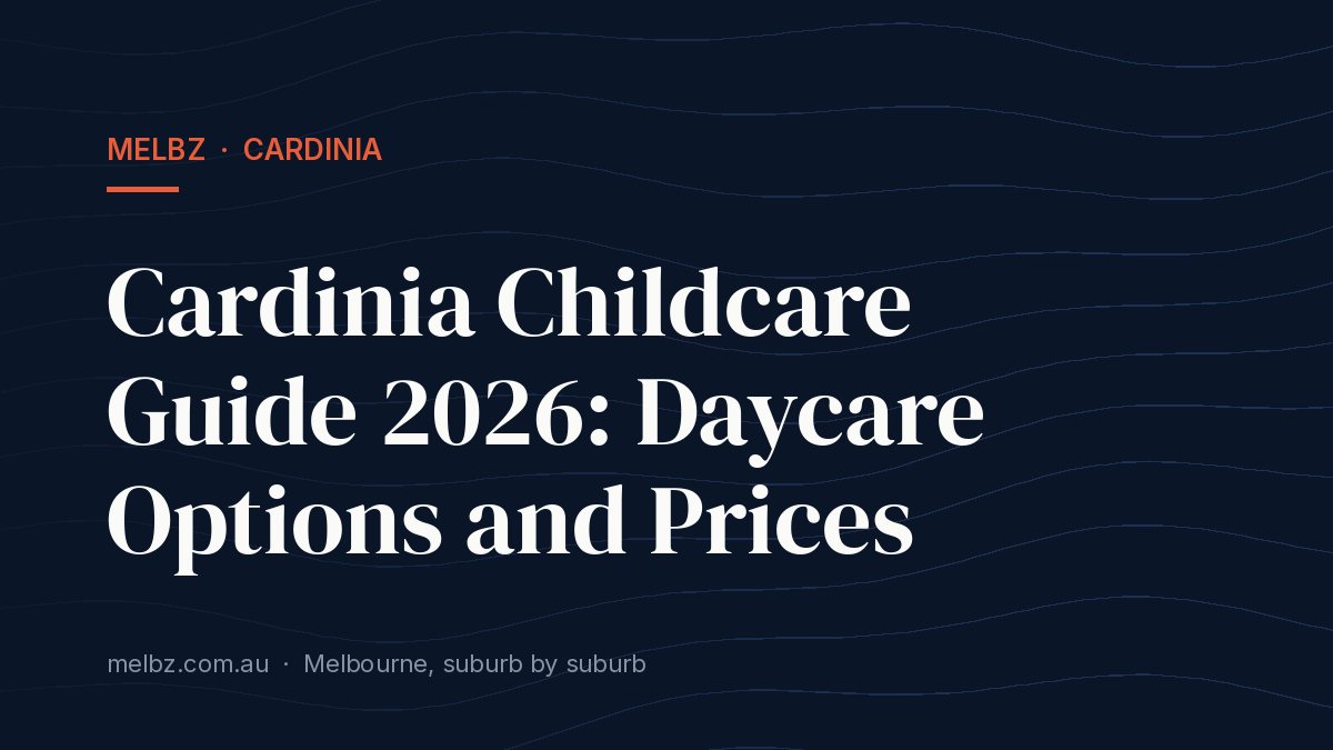 Title card: Cardinia Childcare Guide 2026: Daycare Options and Prices