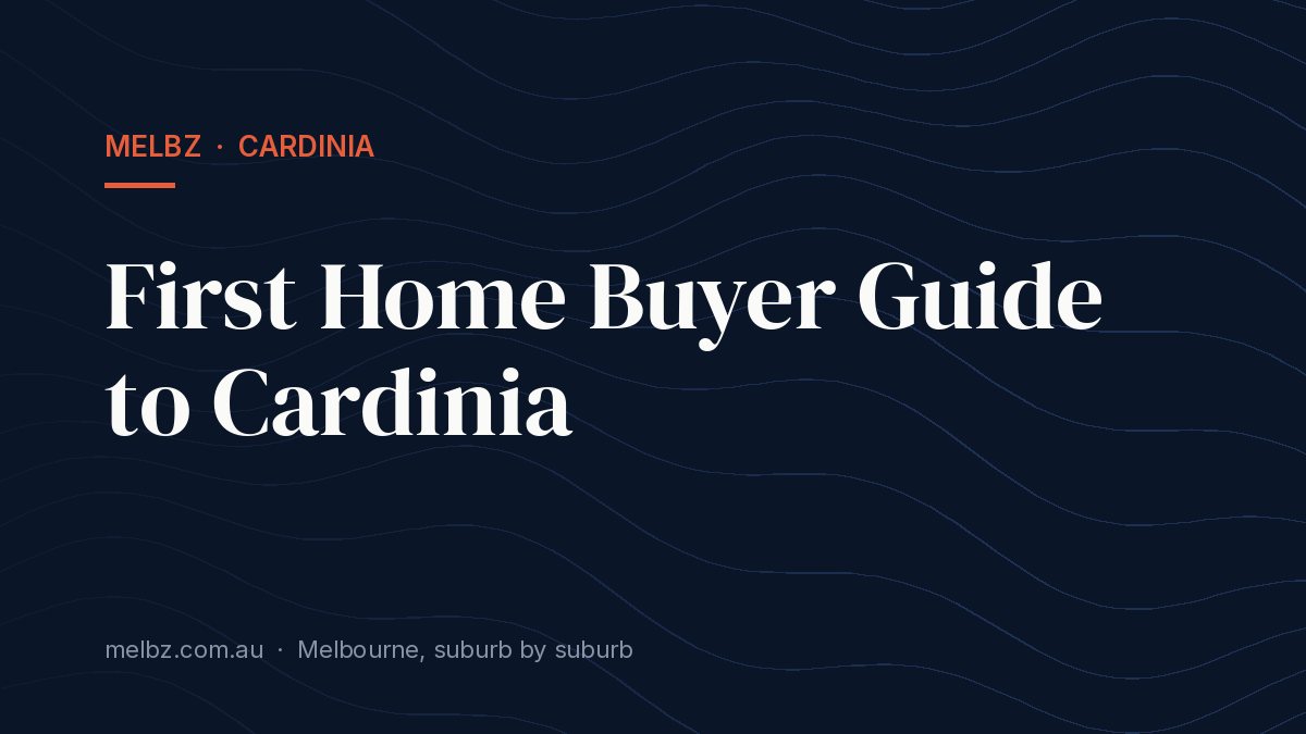 Title card: First Home Buyer Guide to Cardinia