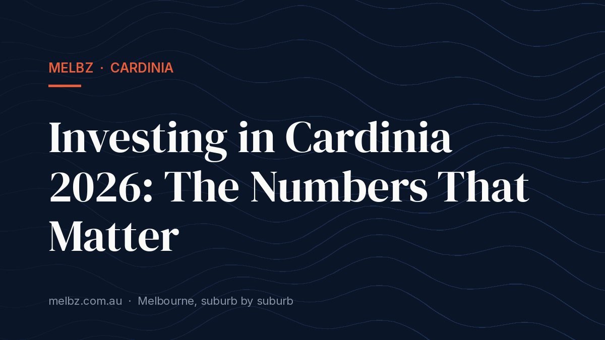 Title card: Investing in Cardinia 2026: The Numbers That Matter