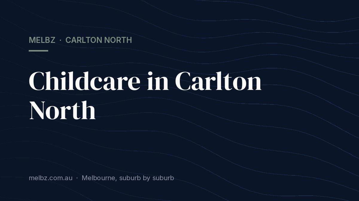 Title card: Childcare in Carlton North