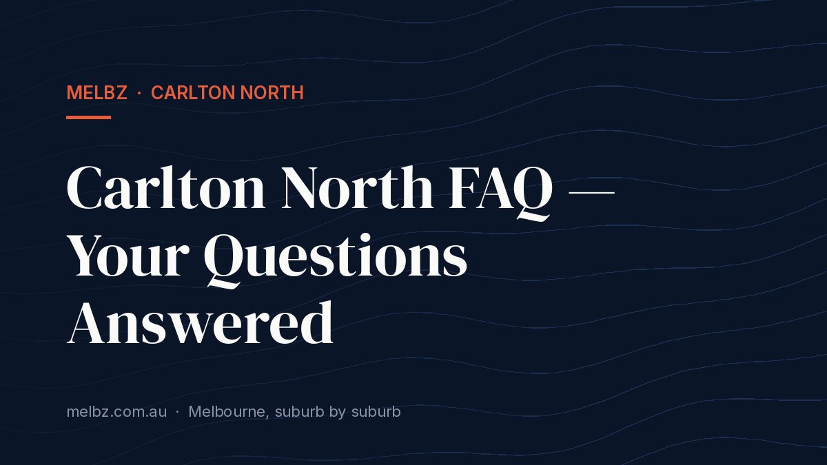 Title card: Carlton North FAQ — Your Questions Answered