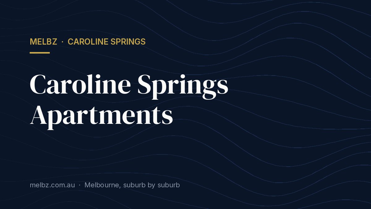 Title card: Caroline Springs Apartments