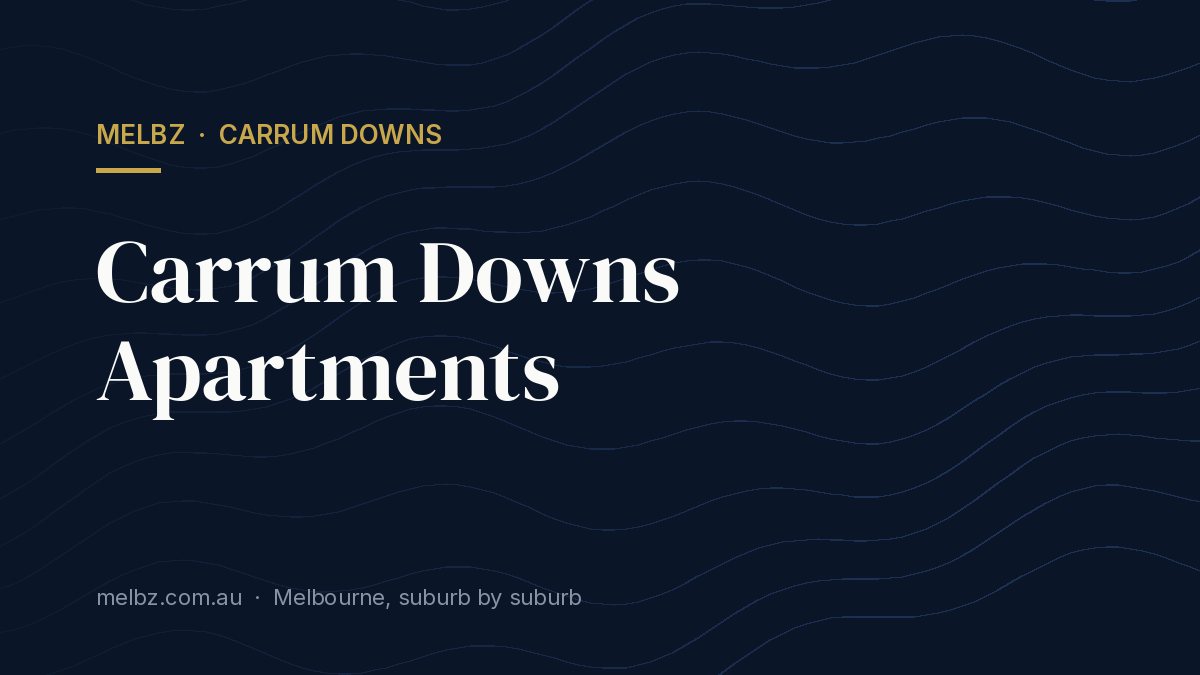 Title card: Carrum Downs Apartments