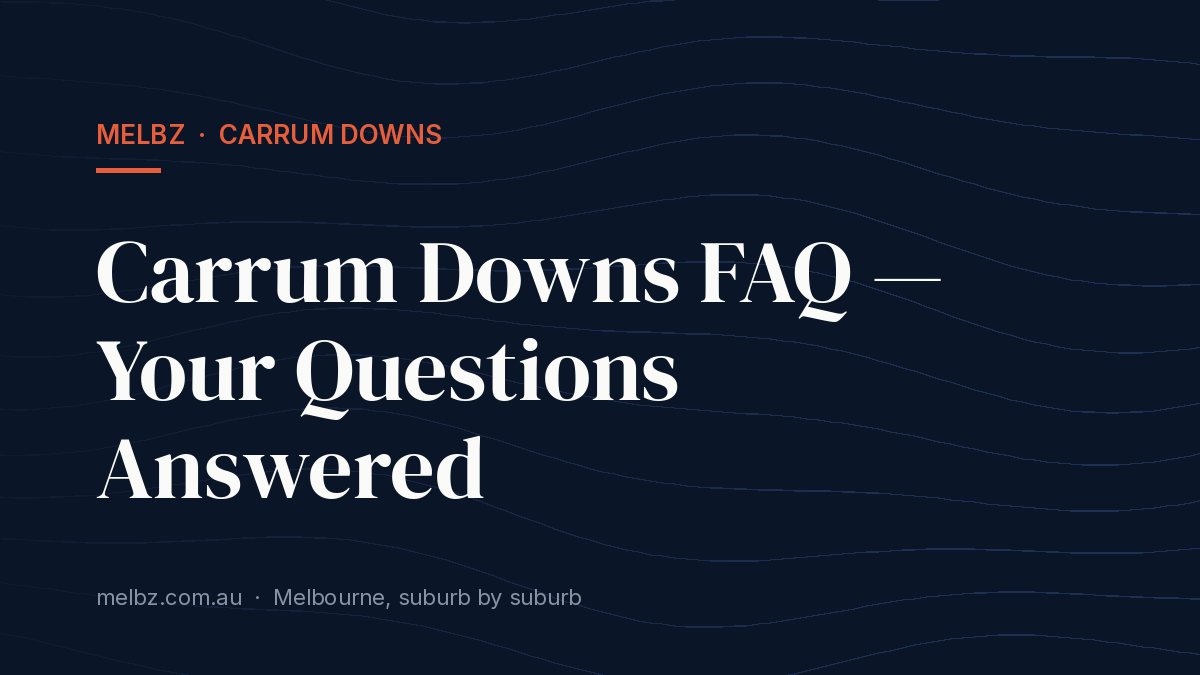 Title card: Carrum Downs FAQ — Your Questions Answered