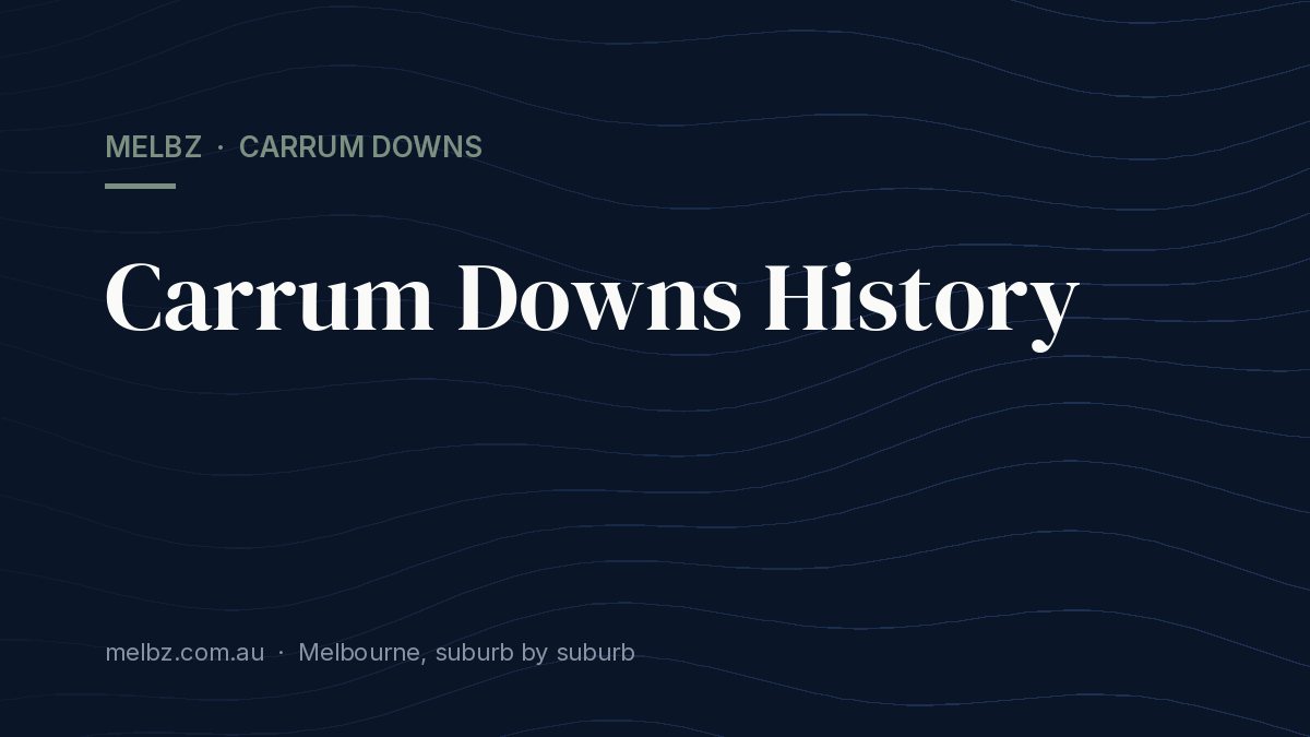 Title card: Carrum Downs History