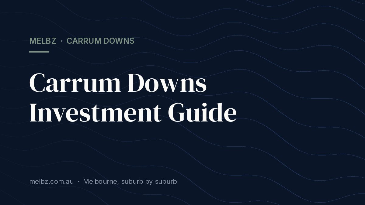 Title card: Carrum Downs Investment Guide