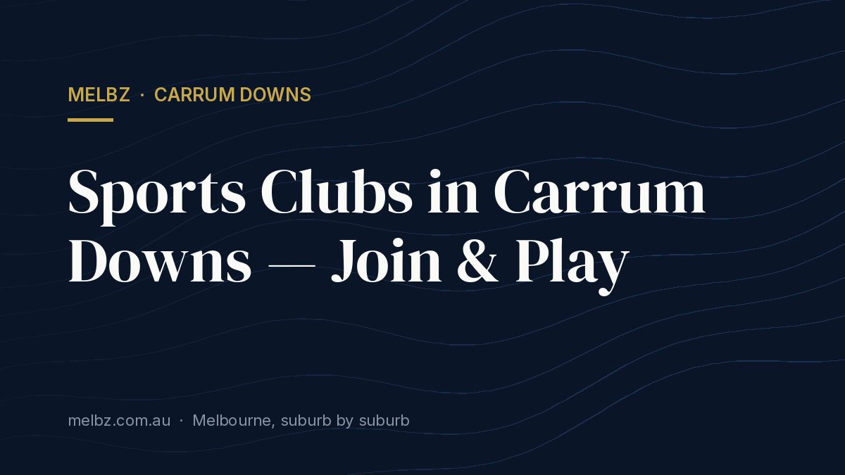 Title card: Sports Clubs in Carrum Downs — Join & Play