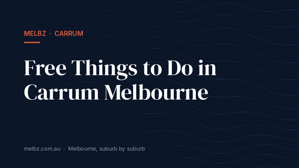 Title card: Free Things to Do in Carrum Melbourne