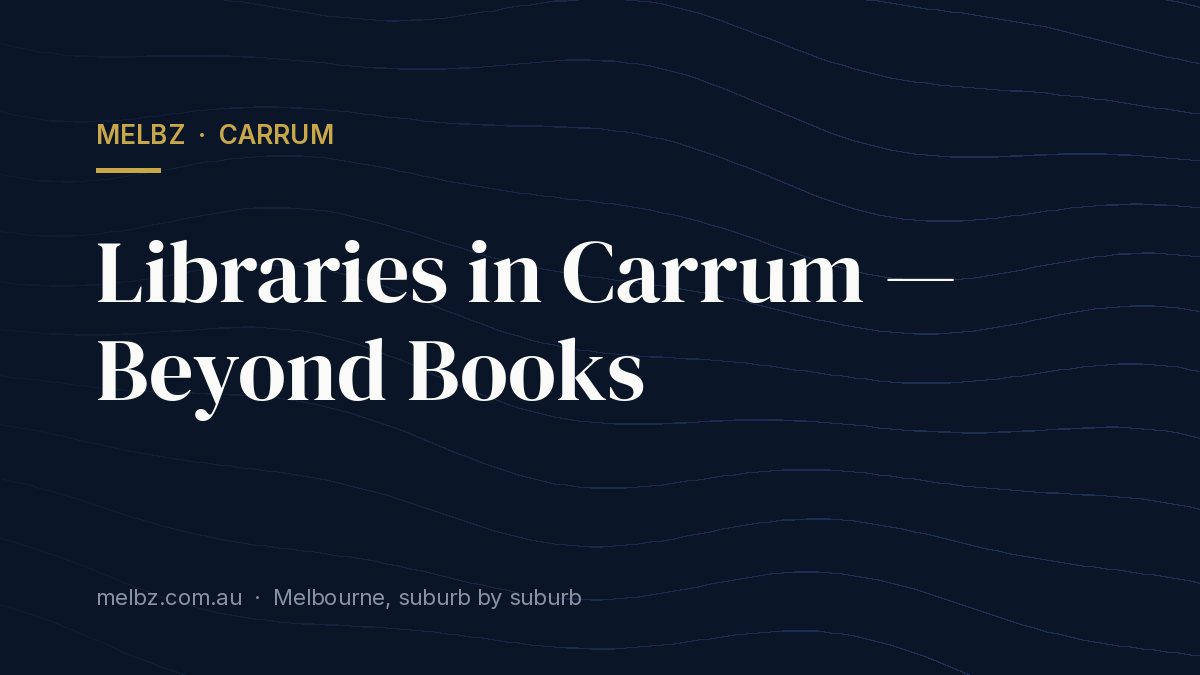 Title card: Libraries in Carrum — Beyond Books