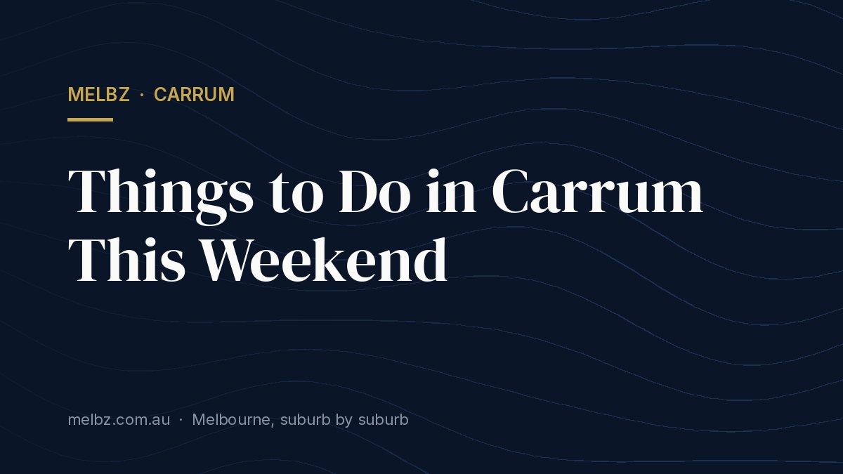Title card: Things to Do in Carrum This Weekend