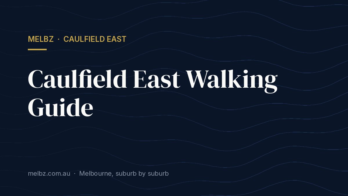 Title card: Caulfield East Walking Guide