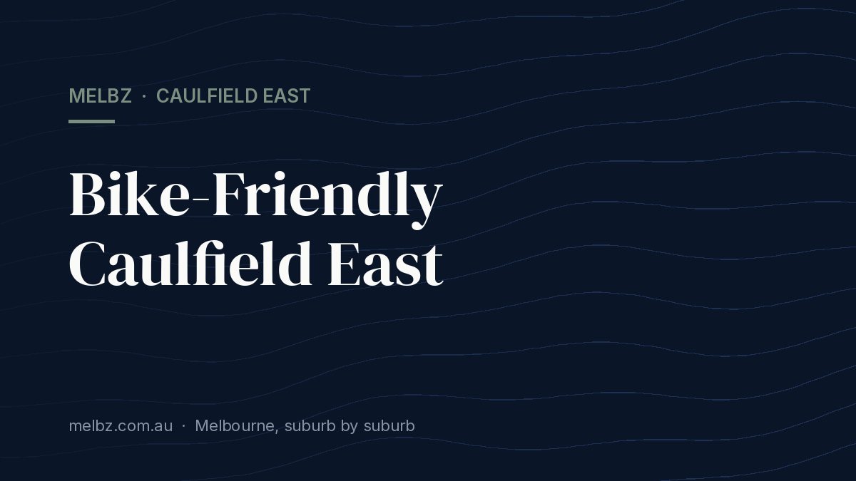 Title card: Bike-Friendly Caulfield East