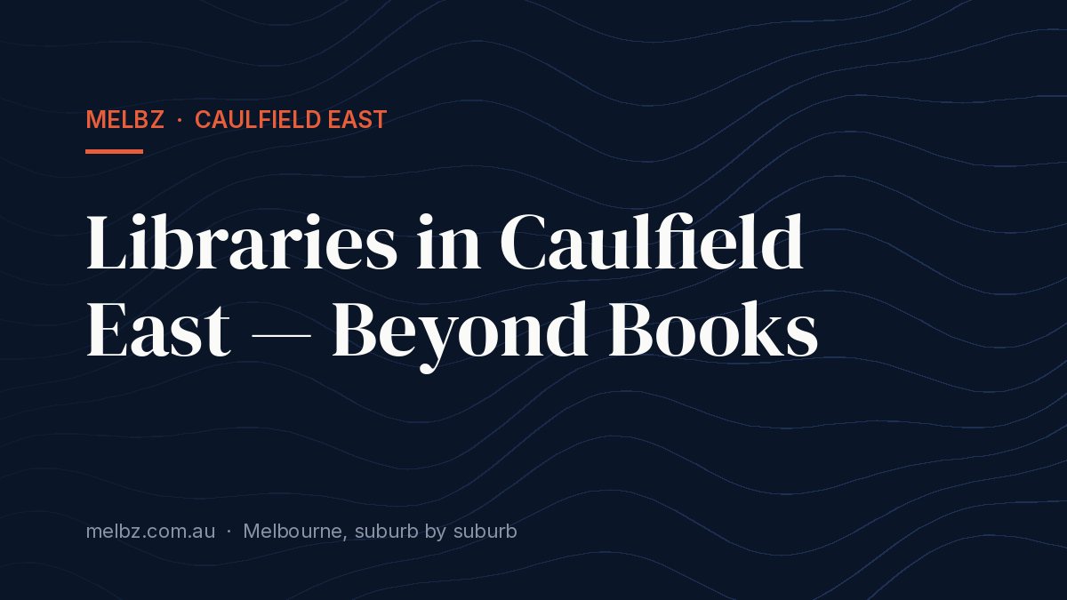 Title card: Libraries in Caulfield East — Beyond Books