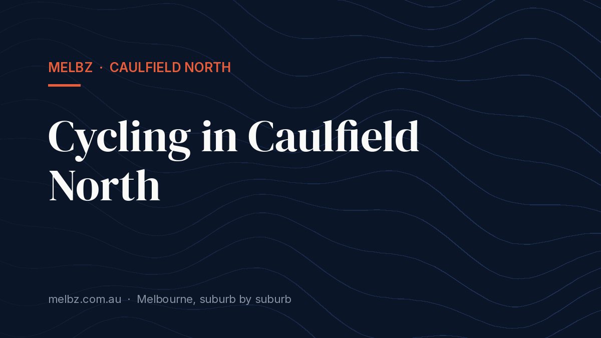 Title card: Cycling in Caulfield North
