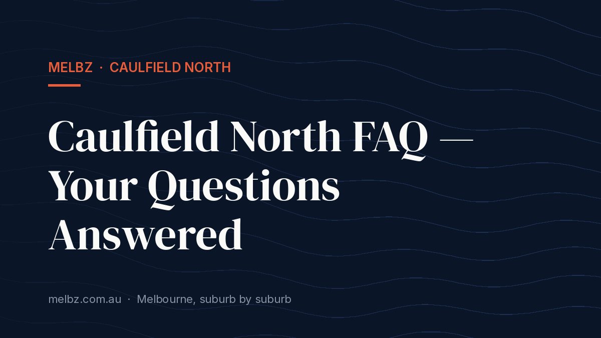 Title card: Caulfield North FAQ — Your Questions Answered