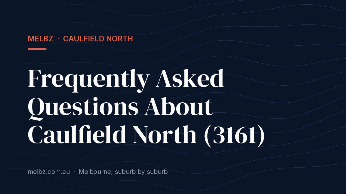 Title card: Frequently Asked Questions About Caulfield North (3161)