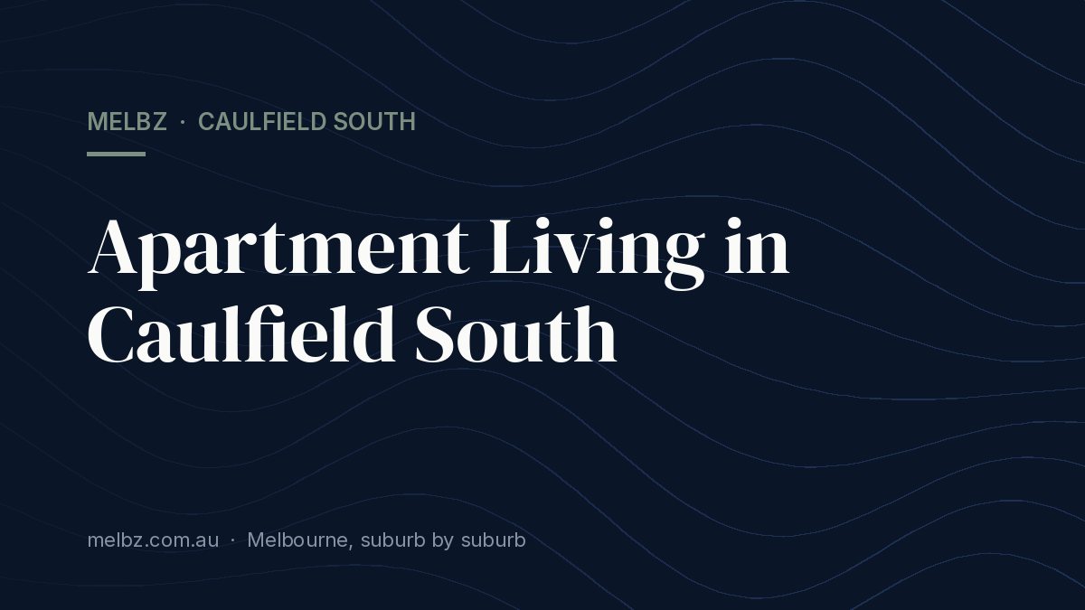 Title card: Apartment Living in Caulfield South