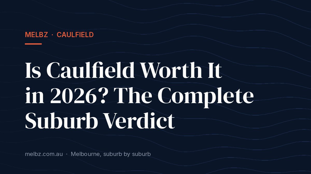 Title card: Is Caulfield Worth It in 2026? The Complete Suburb Verdict
