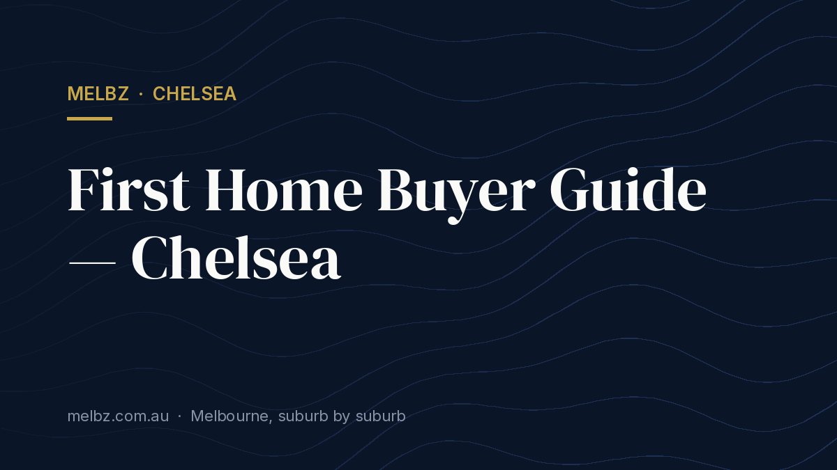 Title card: First Home Buyer Guide — Chelsea