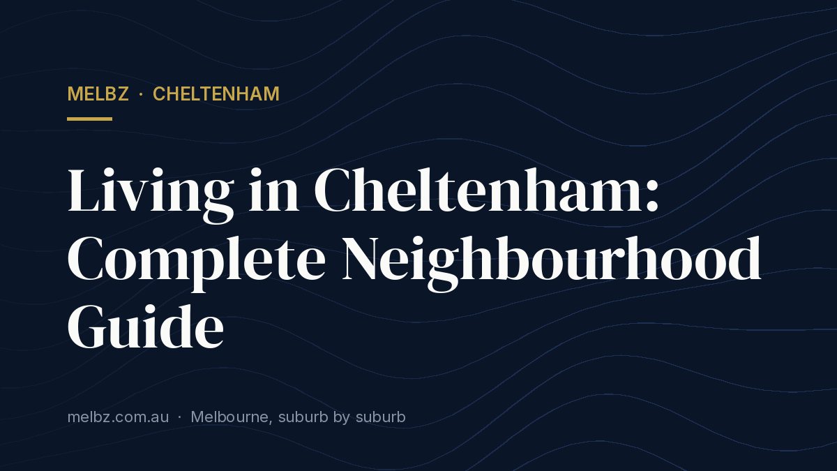 Title card: Living in Cheltenham: Complete Neighbourhood Guide