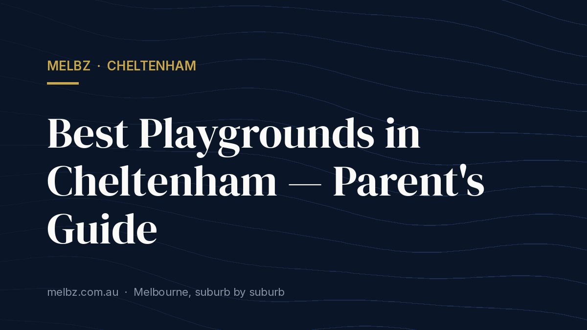 Title card: Best Playgrounds in Cheltenham — Parent's Guide