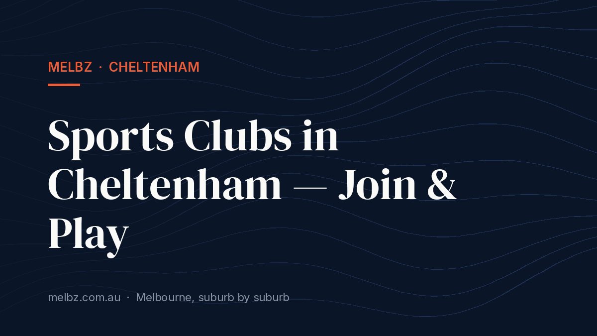 Title card: Sports Clubs in Cheltenham — Join & Play