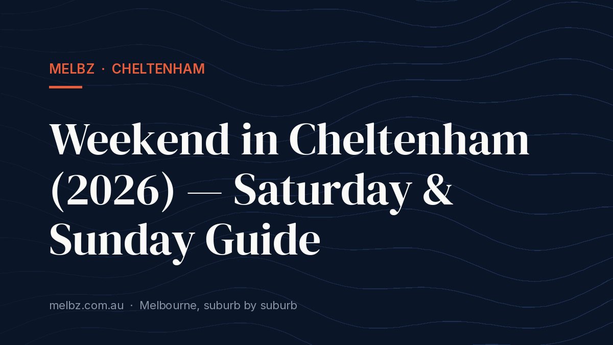 Title card: Weekend in Cheltenham (2026) — Saturday & Sunday Guide