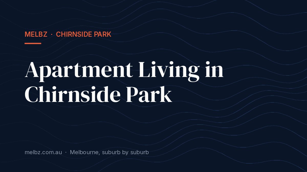 Title card: Apartment Living in Chirnside Park