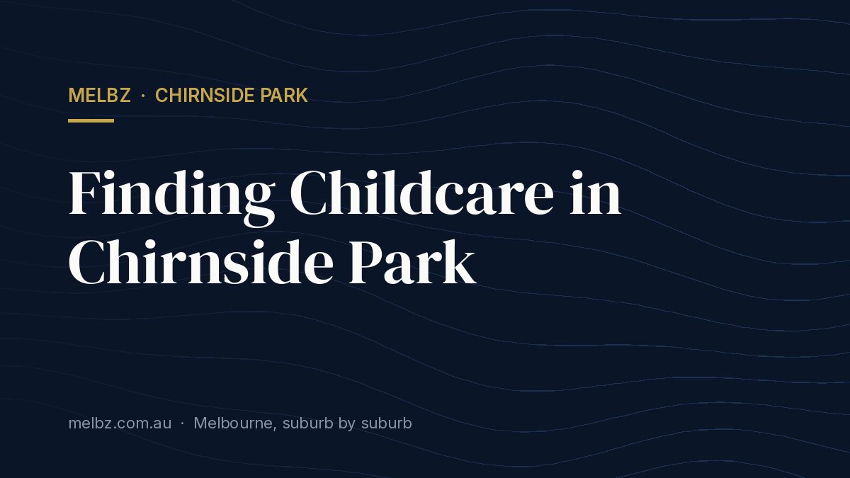 Title card: Finding Childcare in Chirnside Park