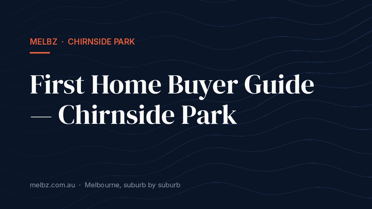 Title card: First Home Buyer Guide — Chirnside Park