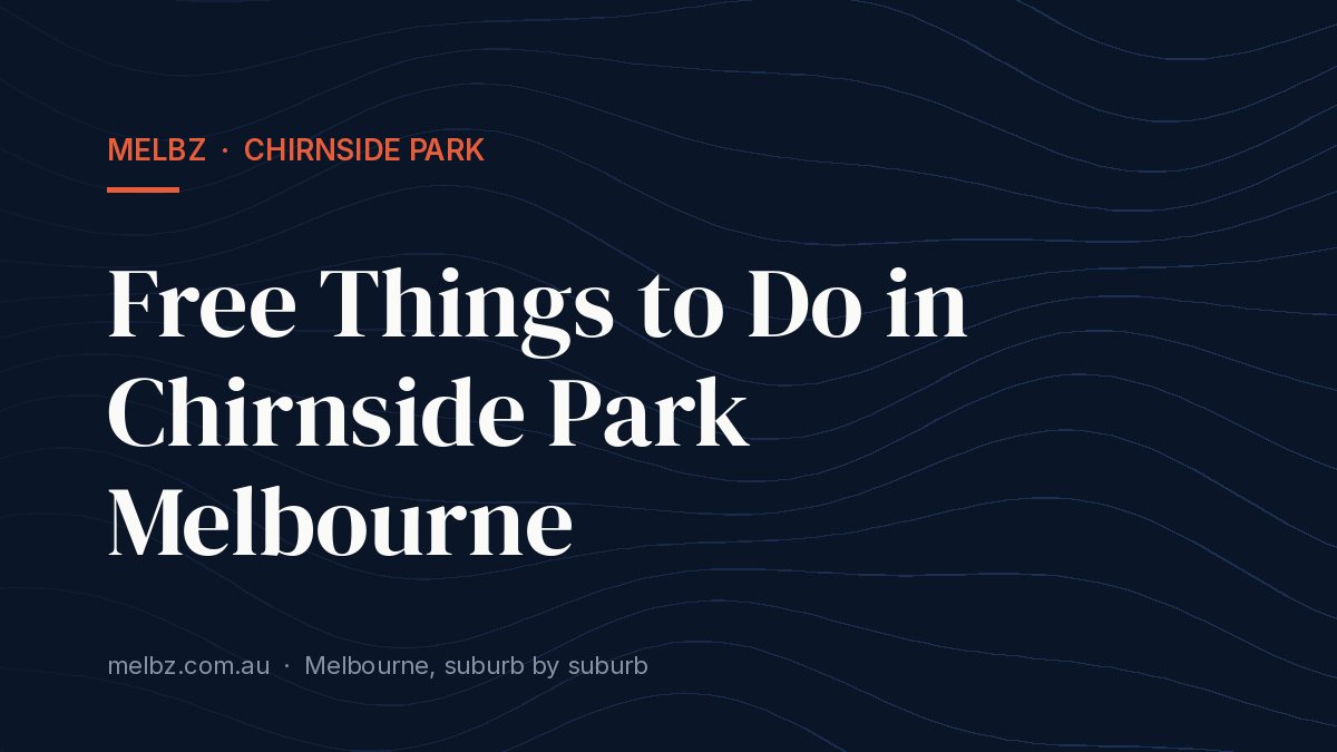 Title card: Free Things to Do in Chirnside Park Melbourne
