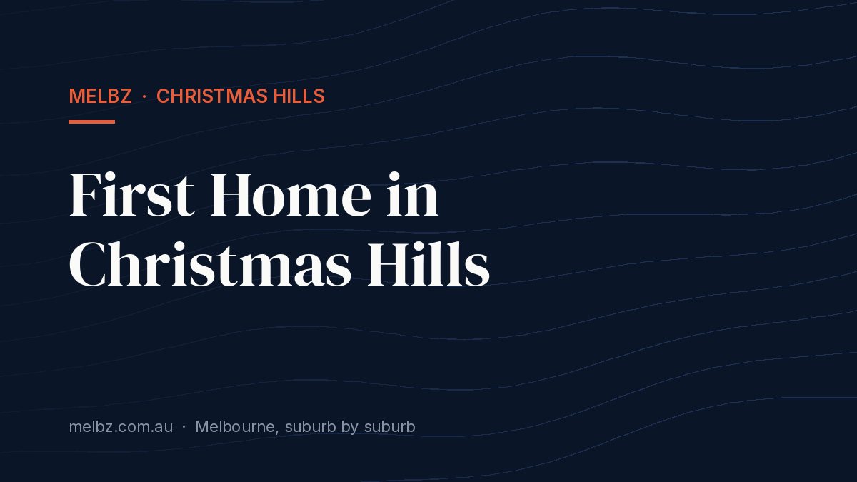 Title card: First Home in Christmas Hills