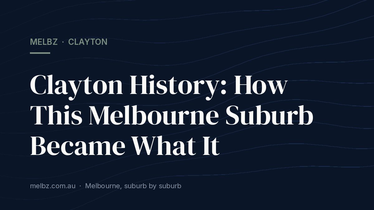Title card: Clayton History: How This Melbourne Suburb Became What It