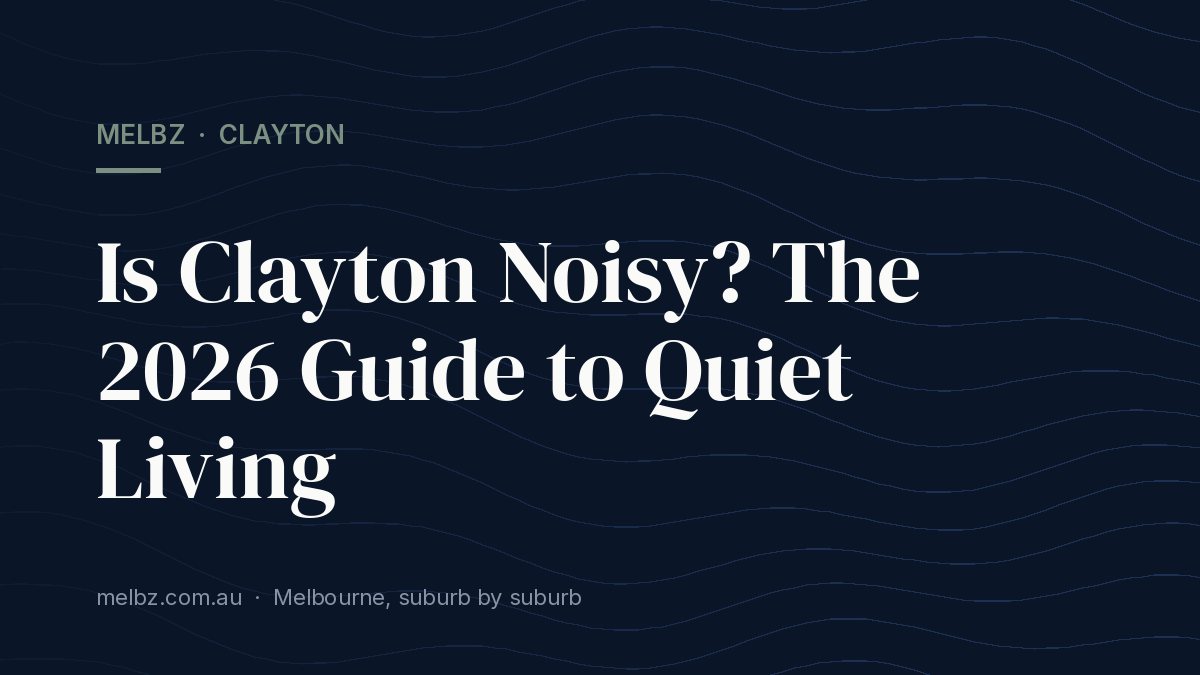 Title card: Is Clayton Noisy? The 2026 Guide to Quiet Living