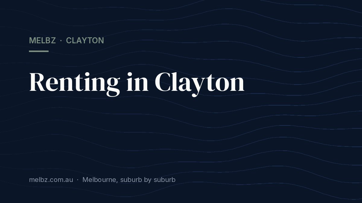 Title card: Renting in Clayton