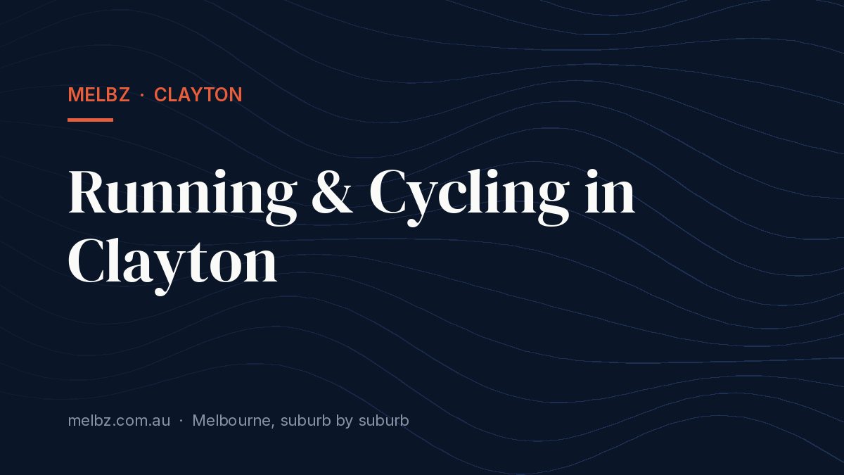 Title card: Running & Cycling in Clayton