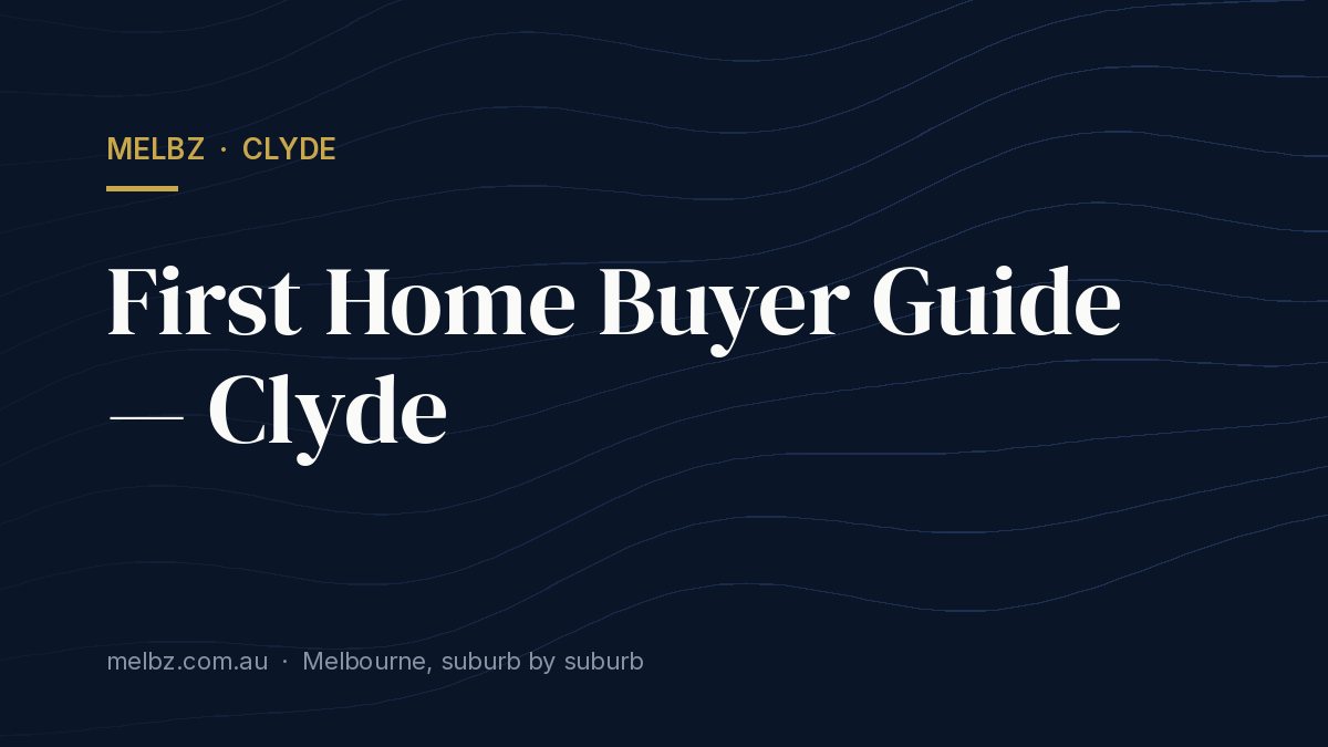 Title card: First Home Buyer Guide — Clyde