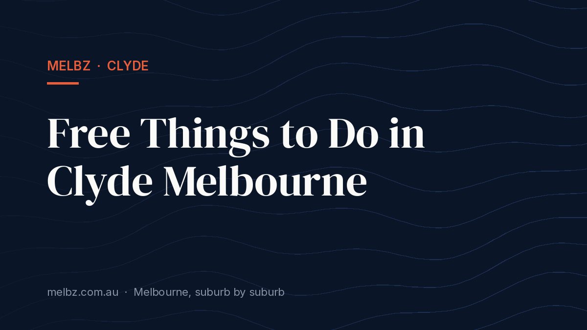 Title card: Free Things to Do in Clyde Melbourne