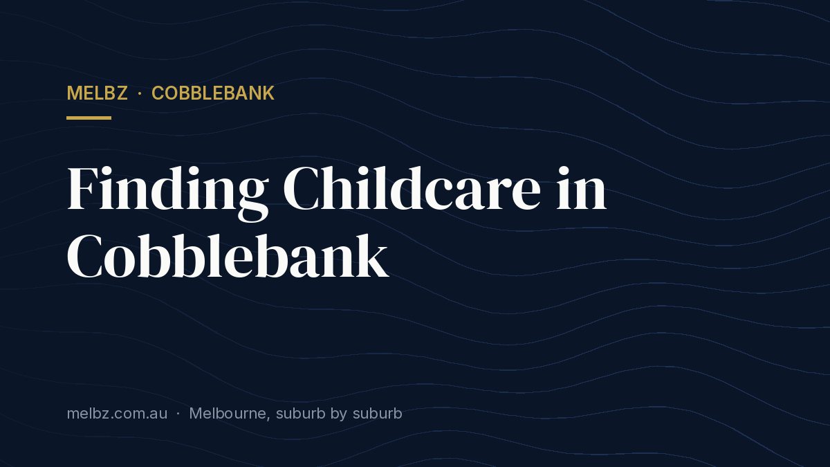 Title card: Finding Childcare in Cobblebank