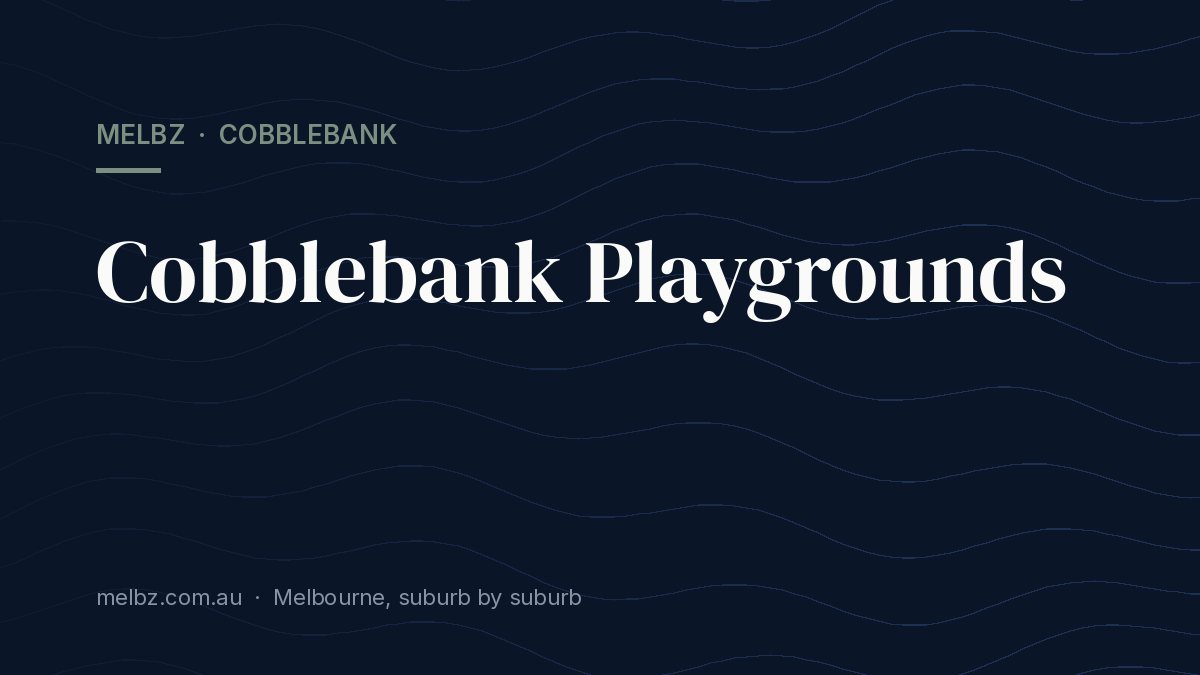 Title card: Cobblebank Playgrounds