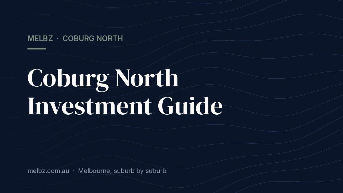 Title card: Coburg North Investment Guide