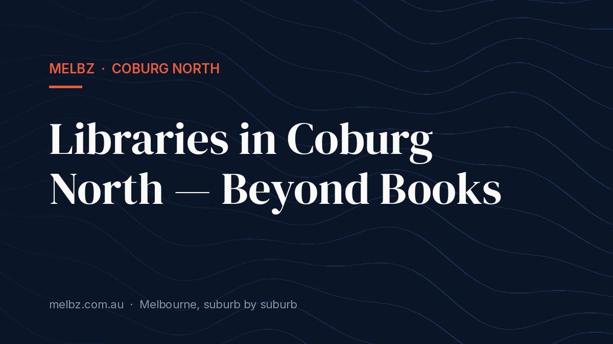 Title card: Libraries in Coburg North — Beyond Books