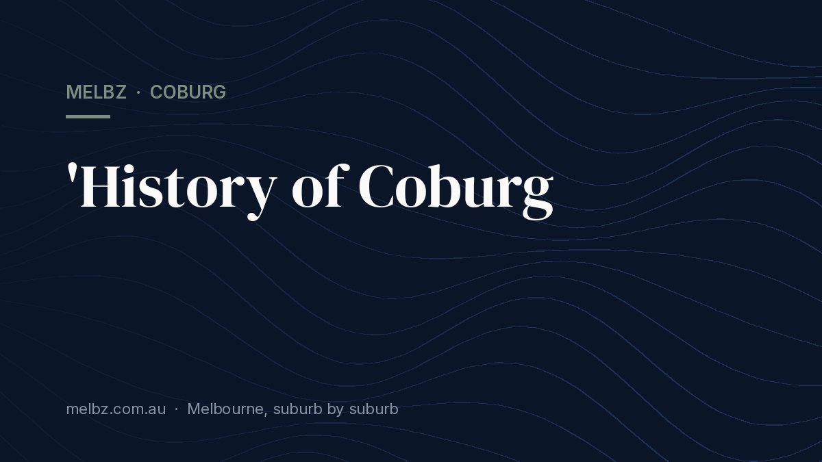 Title card: 'History of Coburg