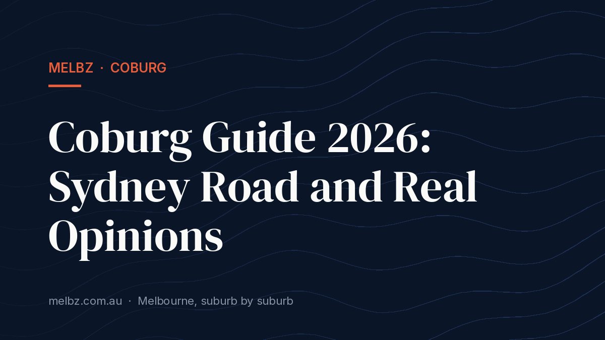 Title card: Coburg Guide 2026: Sydney Road and Real Opinions