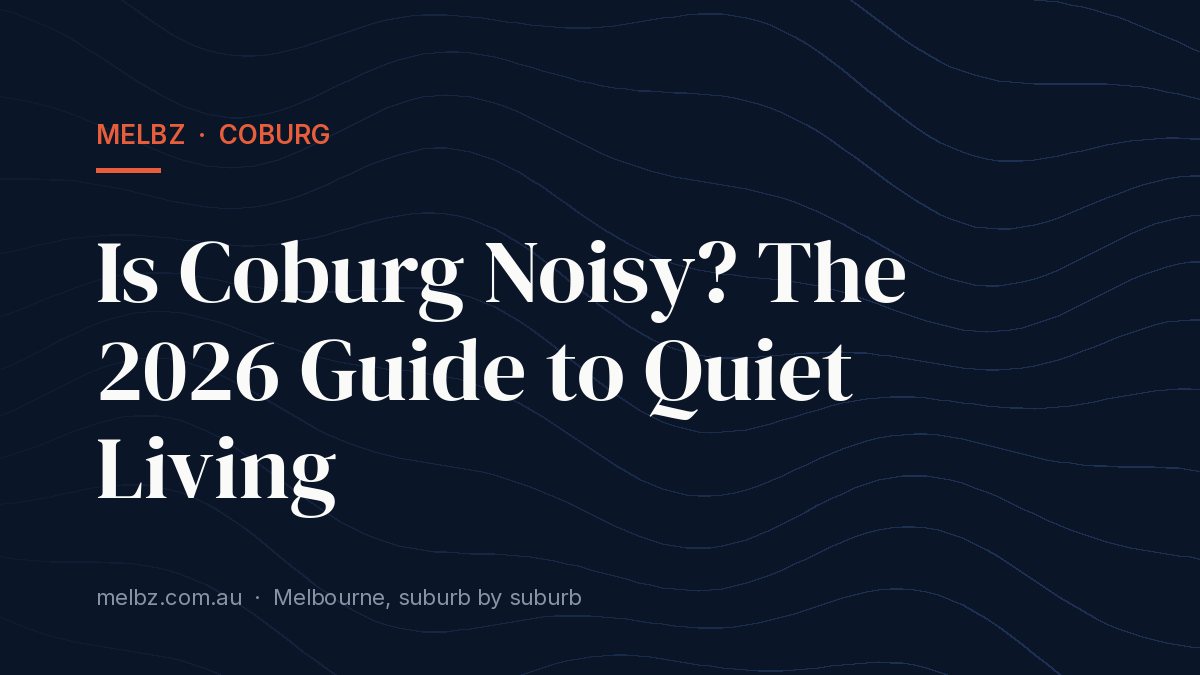 Title card: Is Coburg Noisy? The 2026 Guide to Quiet Living