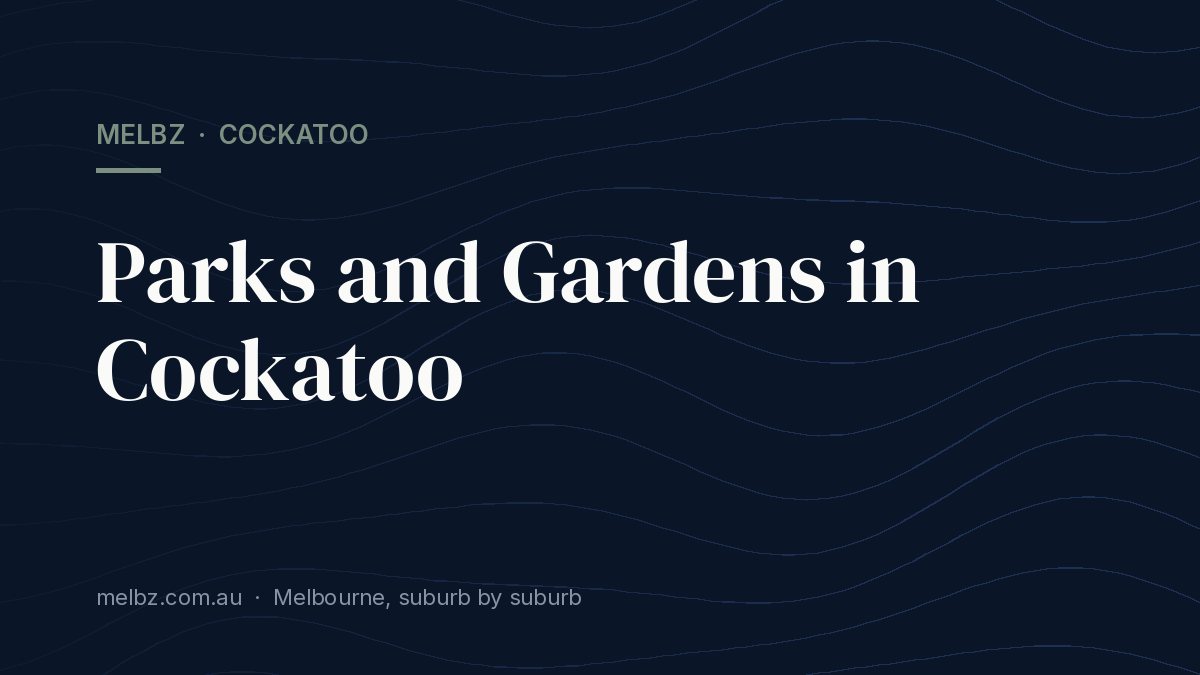 Title card: Parks and Gardens in Cockatoo