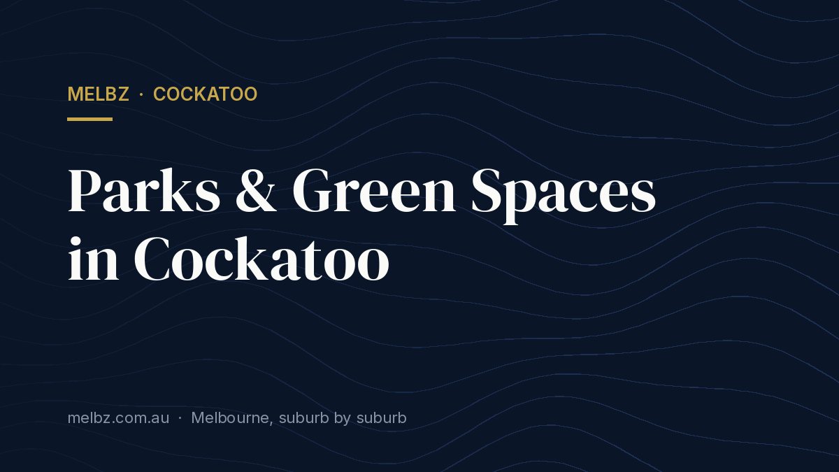 Title card: Parks & Green Spaces in Cockatoo